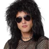 Spirit Halloween Black Rock Star Wig