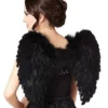 Spirit Halloween Black Faux Feather Wings