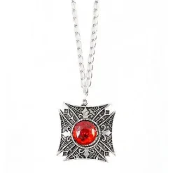 Spirit Halloween Classic Red Stone Necklace