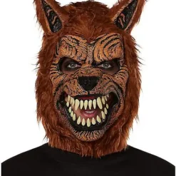 Spirit Halloween Animotion Brown Werewolf Full Mask