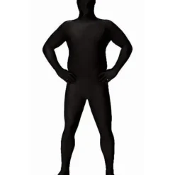 Spirit Halloween Adult Super Skins Black Zentai Skin Suit Costume -Spirit Halloween Store 01164912 a