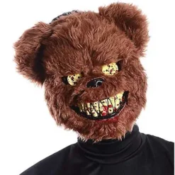 Spirit Halloween Brown Scary Teddy Bear Half Mask -Spirit Halloween Store 01224898 d