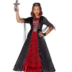 Spirit Halloween Kids Royal Vampiress Dress Costume