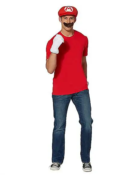 Spirit Halloween Mario Costume Kit - Mario Bros 1 Spirit Halloween Mario Costume Kit - Mario Bros