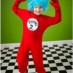 Spirit Halloween Kids Thing 1 And Thing 2 One Piece Costume - Dr. Seuss