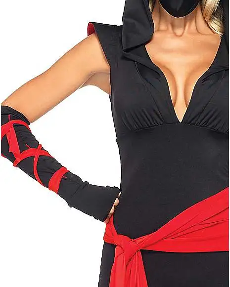 Spirit Halloween Adult Deadly Ninja Jumpsuit Costume 4 Spirit Halloween Adult Deadly Ninja Jumpsuit Costume - Image 4