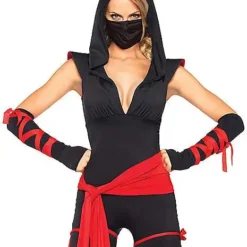 Spirit Halloween Adult Deadly Ninja Jumpsuit Costume 11 Spirit Halloween Adult Deadly Ninja Jumpsuit Costume -Spirit Halloween Store 01256981 f