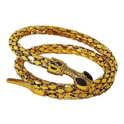 Spirit Halloween Goldtone Roman Snake Cuff -Spirit Halloween Store 01267277 a