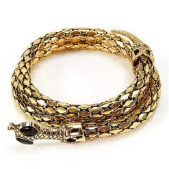 Spirit Halloween Goldtone Roman Snake Cuff -Spirit Halloween Store 01267277 c