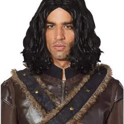 Spirit Halloween Black Medieval Wig