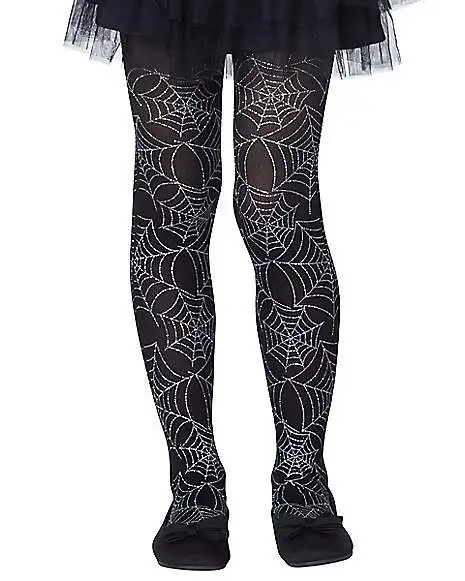Spirit Halloween Metallic Silver Spider Web Tights 1 Spirit Halloween Metallic Silver Spider Web Tights