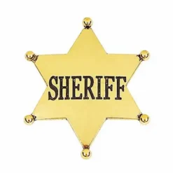 Spirit Halloween Western Sheriff Gold Badge