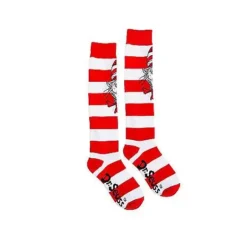 Spirit Halloween Striped Cat In The Hat Knee High Socks - Dr. Seuss