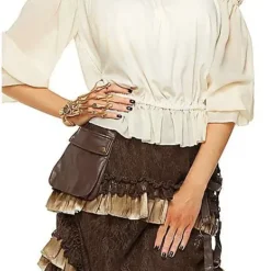 Spirit Halloween Ivory Off The Shoulder Shirt -Spirit Halloween Store 01315563 c