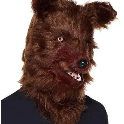 Spirit Halloween Adult Moving Mouth Wolf Full Mask -Spirit Halloween Store 01321033 c