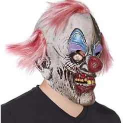 Spirit Halloween Crispy Zombie Clown Full Mask -Spirit Halloween Store 01333269 c