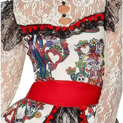 Spirit Halloween Adult Sugar Skull Bride Costume -Spirit Halloween Store 01346576 d