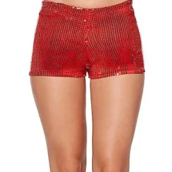 Spirit Halloween Adult Red Sequin Shorts