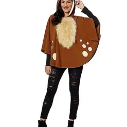 Spirit Halloween Adult Faux Fur Deer Poncho