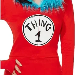Spirit Halloween Adult Thing 1 And Thing 2 Romper Costume - Dr. Seuss -Spirit Halloween Store 01360049 c