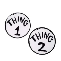 Spirit Halloween Adult Thing 1 And Thing 2 Romper Costume - Dr. Seuss -Spirit Halloween Store 01360056 a