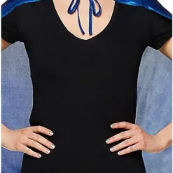 Spirit Halloween Blue Metallic Cape -Spirit Halloween Store 01360817 d