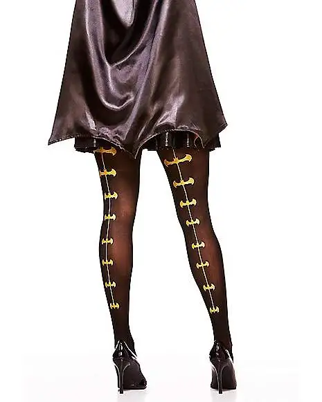 Spirit Halloween Batman Gold Backseam Tights - DC Comics 1 Spirit Halloween Batman Gold Backseam Tights - DC Comics