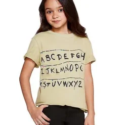 Spirit Halloween Kids Stranger Things Alphabet Wall T Shirt - Stranger Things -Spirit Halloween Store 01381797 c
