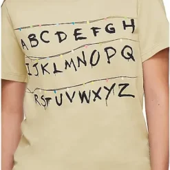 Spirit Halloween Adult Alphabet Wall T Shirt - Stranger Things -Spirit Halloween Store 01381979 c
