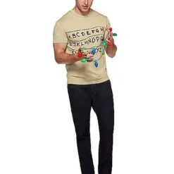 Spirit Halloween Adult Alphabet Wall T Shirt - Stranger Things -Spirit Halloween Store 01381979 e