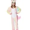 Spirit Halloween Kids Rainbow Unicorn One-Piece Costume