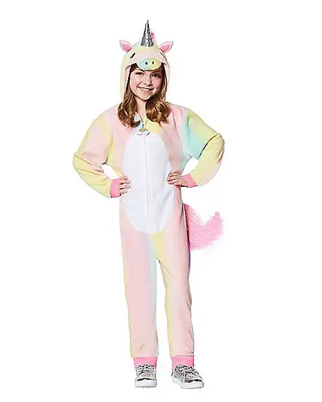 Spirit Halloween Kids Rainbow Unicorn One-Piece Costume 1 Spirit Halloween Kids Rainbow Unicorn One-Piece Costume