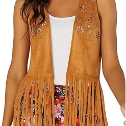 Spirit Halloween Fringed Hippie Vest -Spirit Halloween Store 01386788 d