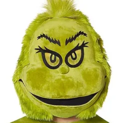 Spirit Halloween Moving Mouth The Grinch Full Mask - Dr. Seuss