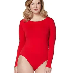 Spirit Halloween Long Sleeve Red Bodysuit -Spirit Halloween Store 01394188 a