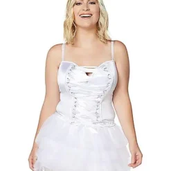 Spirit Halloween Front Lace-Up Corset - White -Spirit Halloween Store 01394600 a