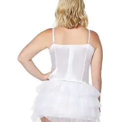 Spirit Halloween Front Lace-Up Corset - White -Spirit Halloween Store 01394600 b