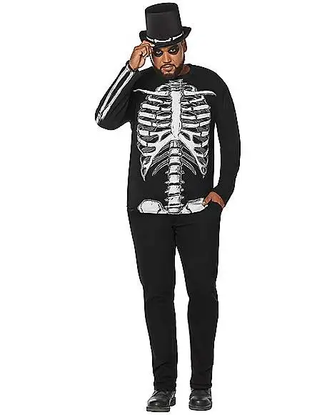 Spirit Halloween Long Sleeve Skeleton T Shirt 1 Spirit Halloween Long Sleeve Skeleton T Shirt