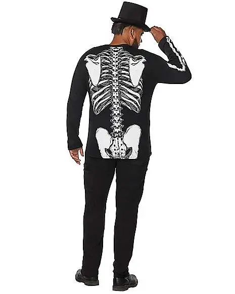 Spirit Halloween Long Sleeve Skeleton T Shirt 3 Spirit Halloween Long Sleeve Skeleton T Shirt - Image 3