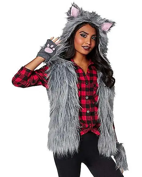 Spirit Halloween Adult Faux Fur Wolf Vest 1 Spirit Halloween Adult Faux Fur Wolf Vest