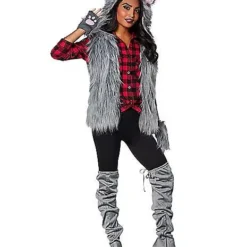 Spirit Halloween Adult Faux Fur Wolf Vest 6 Spirit Halloween Adult Faux Fur Wolf Vest -Spirit Halloween Store 01401173 c