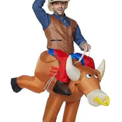 Spirit Halloween Adult Bull Rider Inflatable Costume