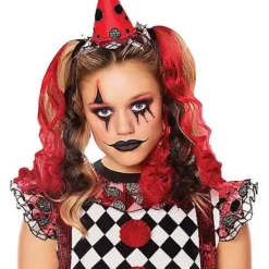 Spirit Halloween Red And Black Curly Clips Hair Extensions