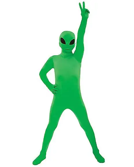 Spirit Halloween Kids Green Alien Skin Suit Costume 1 Spirit Halloween Kids Green Alien Skin Suit Costume