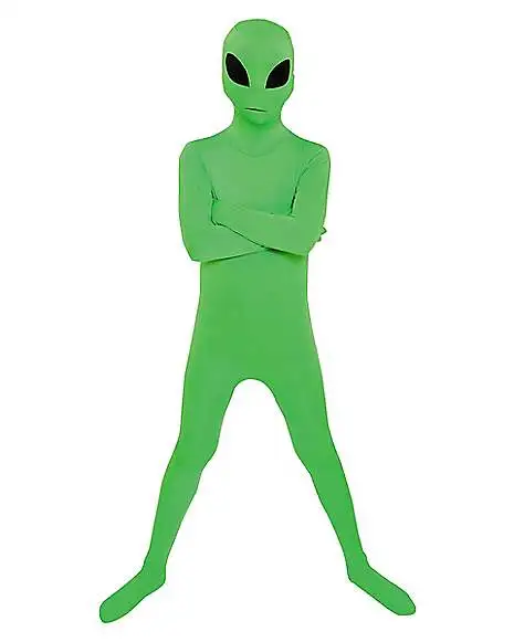 Spirit Halloween Kids Green Alien Skin Suit Costume 4 Spirit Halloween Kids Green Alien Skin Suit Costume - Image 4