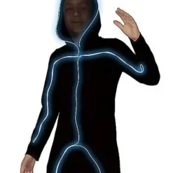 Spirit Halloween Kids Light Up EL Wire Stick Figure Costume -Spirit Halloween Store 01414978 c
