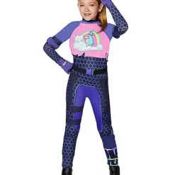 Spirit Halloween Girls Brite Bomber Costume - Fortnite