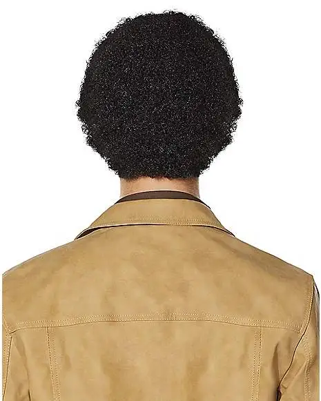 Spirit Halloween 70s Black Curly Wig With Mustache 2 Spirit Halloween 70s Black Curly Wig With Mustache - Image 2