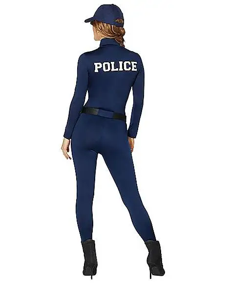 Spirit Halloween Adult Police Officer Catsuit Costume 2 Spirit Halloween Adult Police Officer Catsuit Costume - Image 2