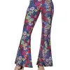 Spirit Halloween Adult Flower Bell Bottom Pants